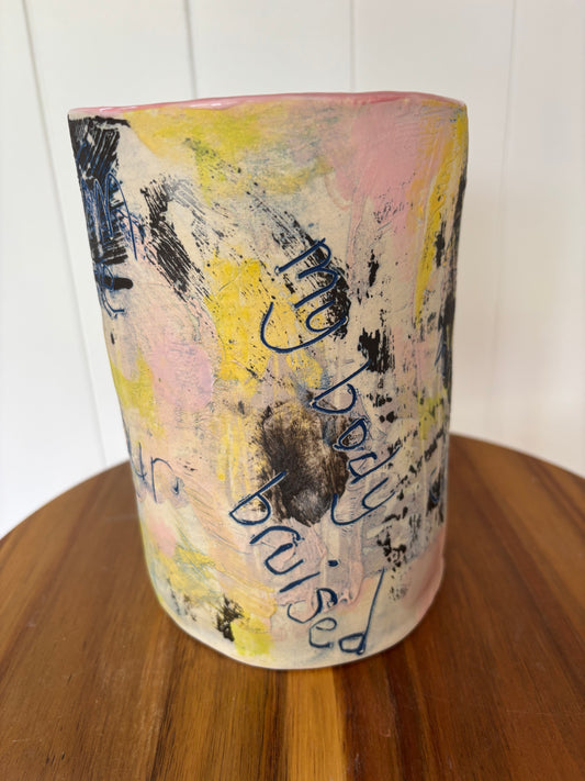 My body bruised - wine bottle cooler